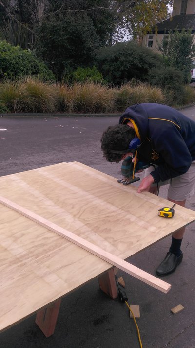 Cutting the slots into the ply